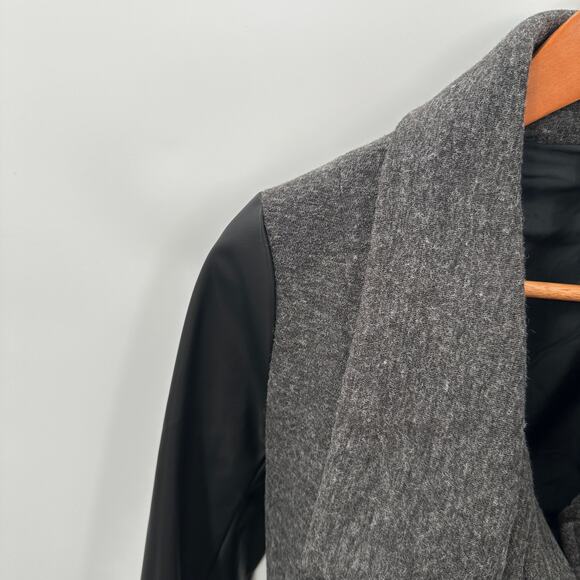 FABLETICS Faux Leather Milano Open Front Moto Jacket with Zipper Sleeve // S - Picture 5 of 12